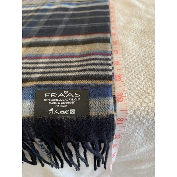 FRAAS Cashmink Scarf Blue Plaid Scarf - Picture 4 of 6
